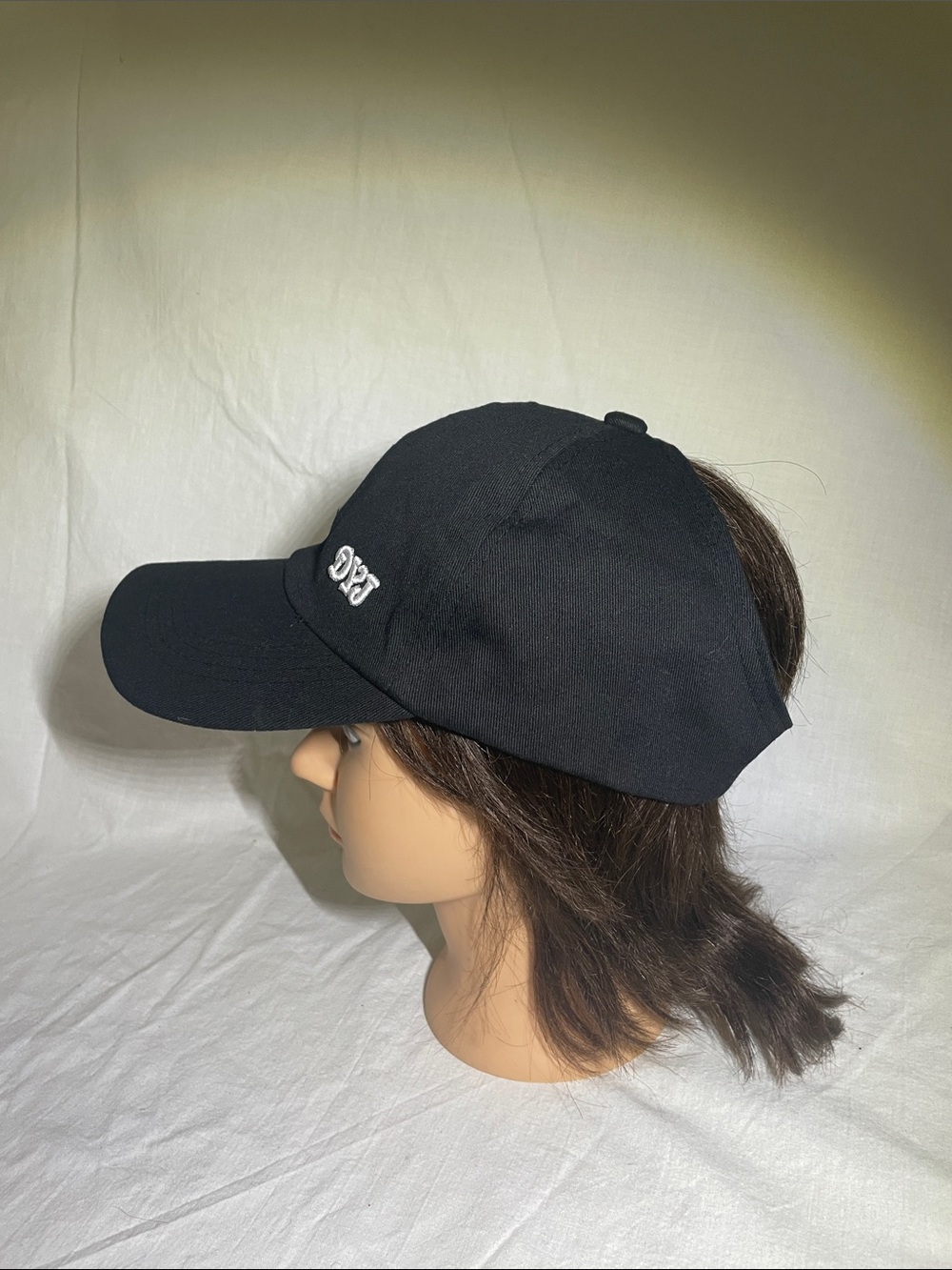 Women's Black Embroidered Baseball Cap — Casual Everyday Hat